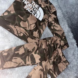 Toddler North face camo matching set